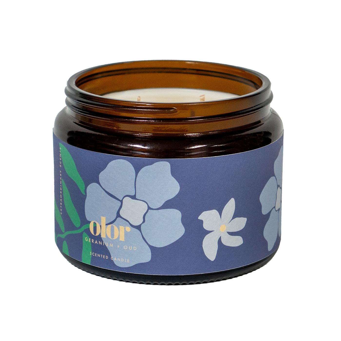 Geranium + Oud Scented 3 Wick Jar Candle