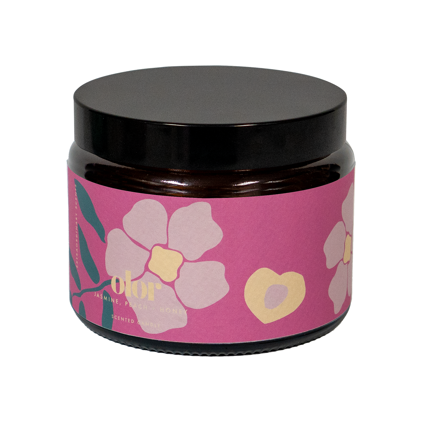 Jasmine, Peach + Honey Scented 3 Wick Jar Candle