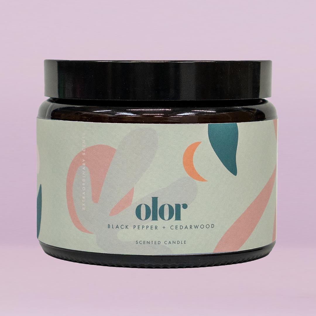 Black Pepper + Cedarwood Scented 3 Wick Jar Candle