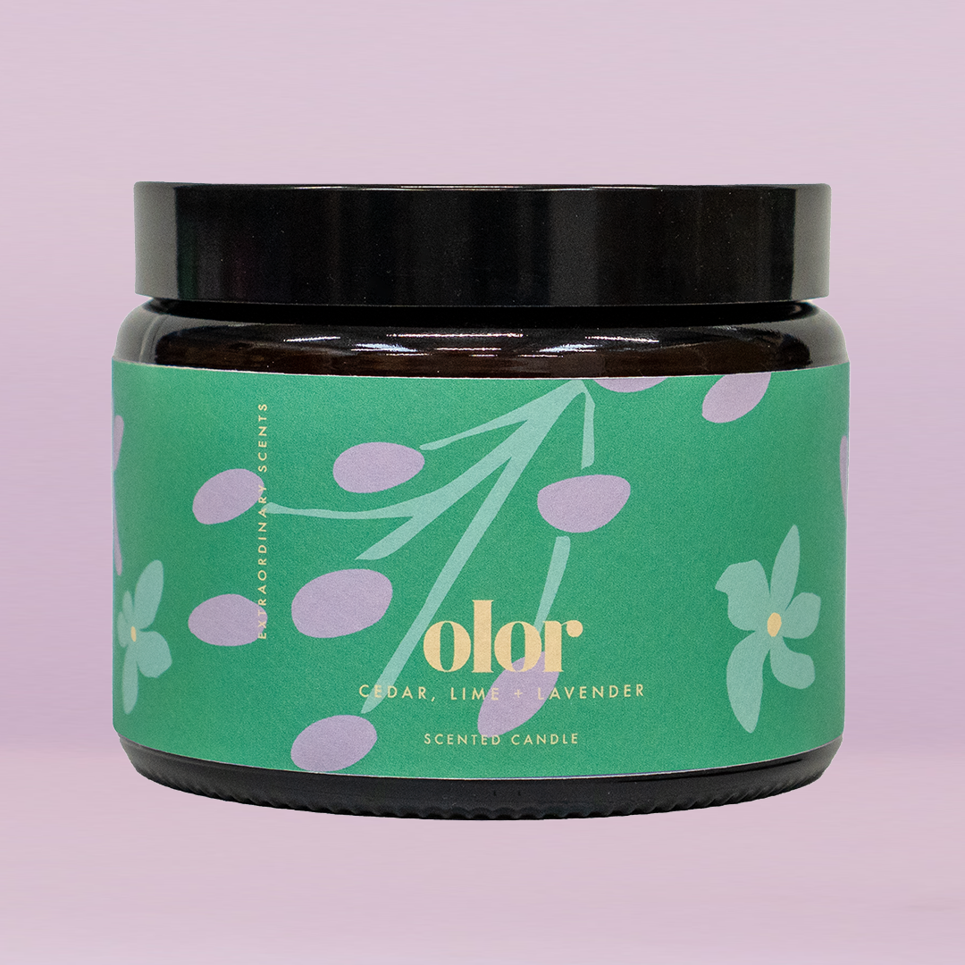 Cedar, Lime & Lavender Scented 3 Wick Jar Candle