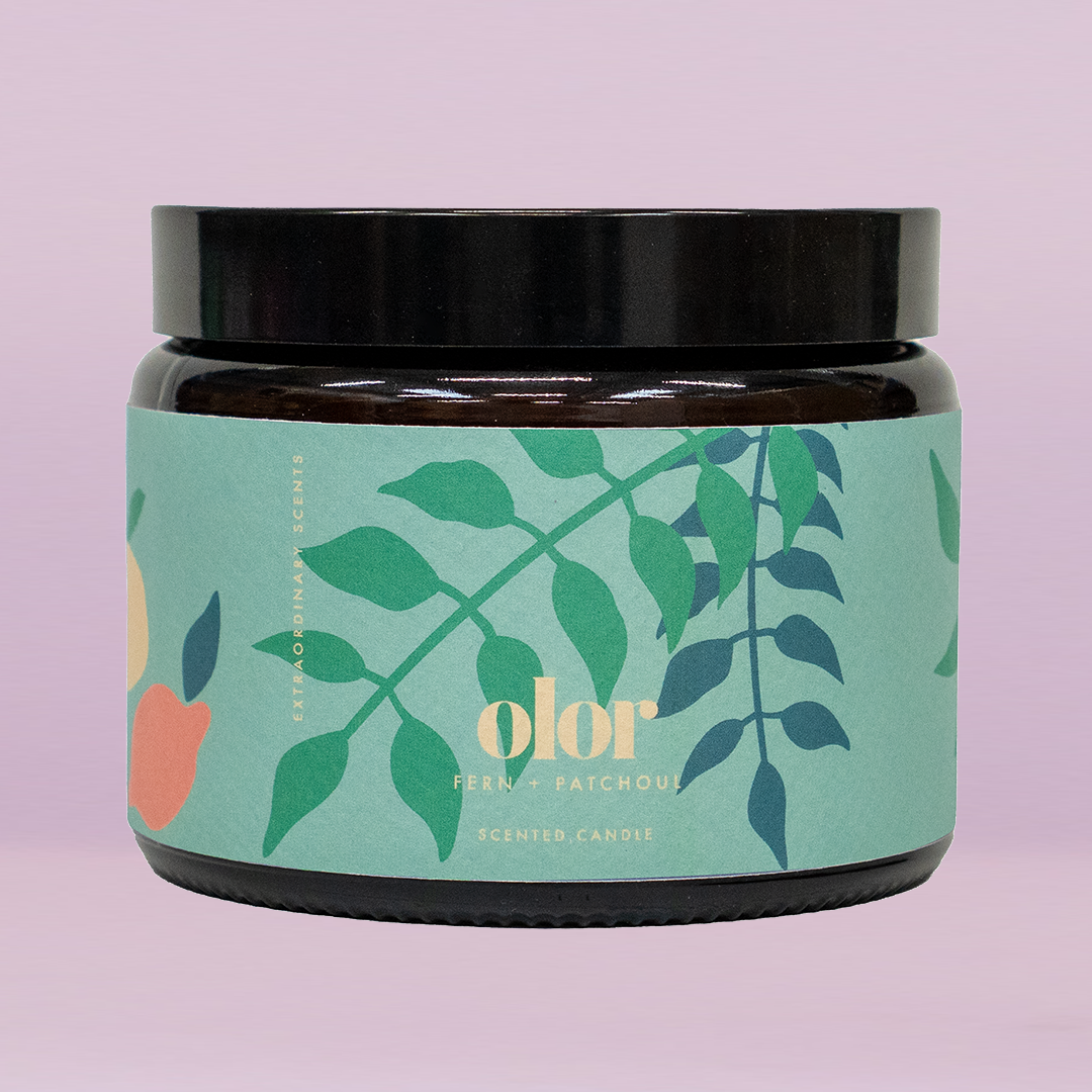 Fern + Patchouli Scented 3 Wick Jar Candle