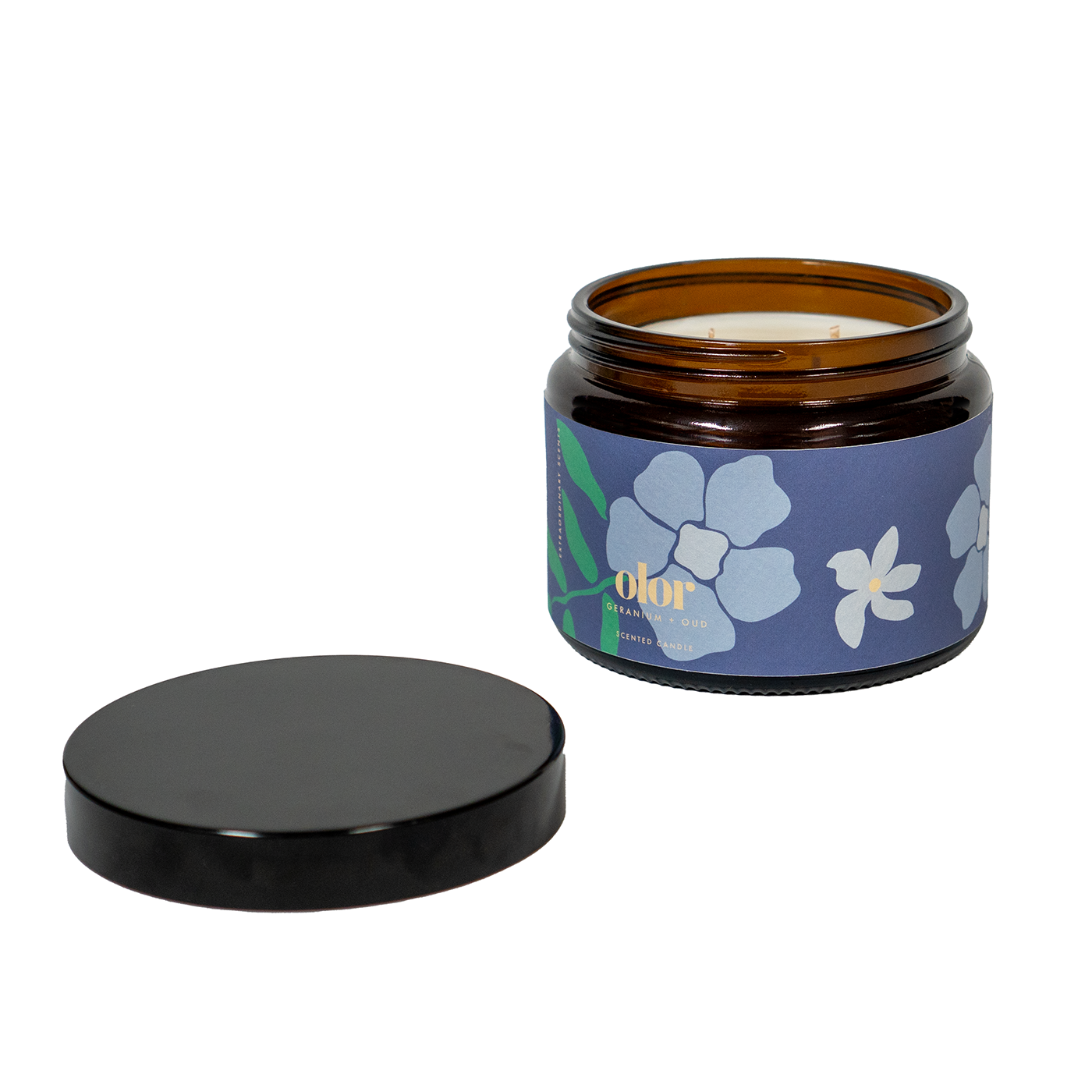 Geranium + Oud Scented 3 Wick Jar Candle