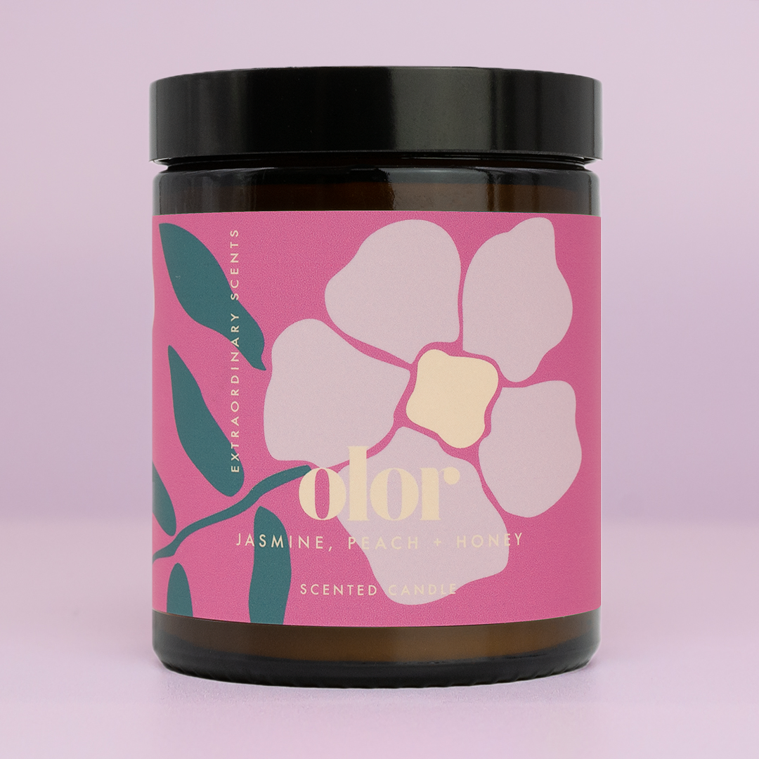 Jasmine, Peach + Honey Jar Candle