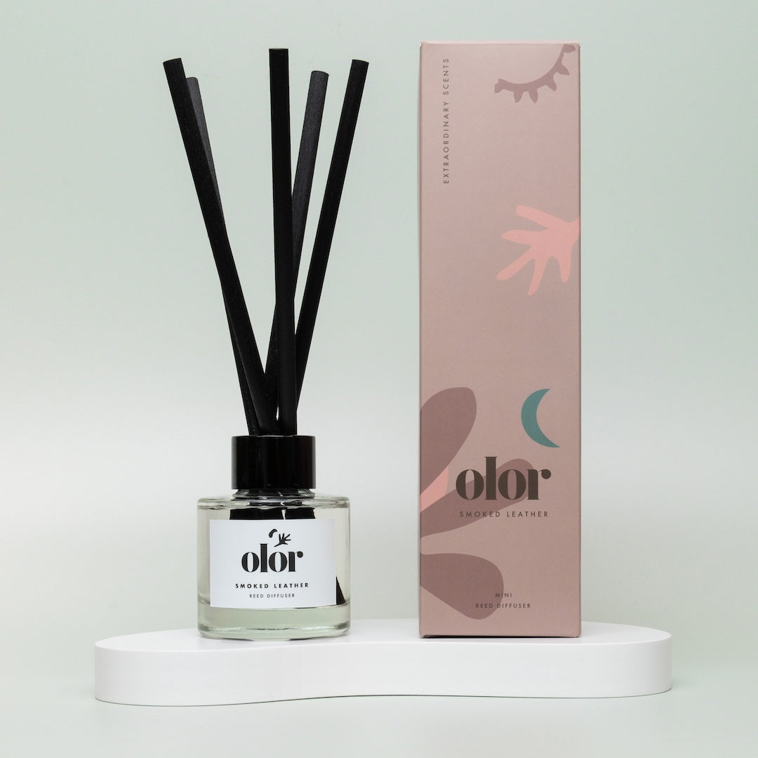 Smoked Leather Mini Reed Diffuser
