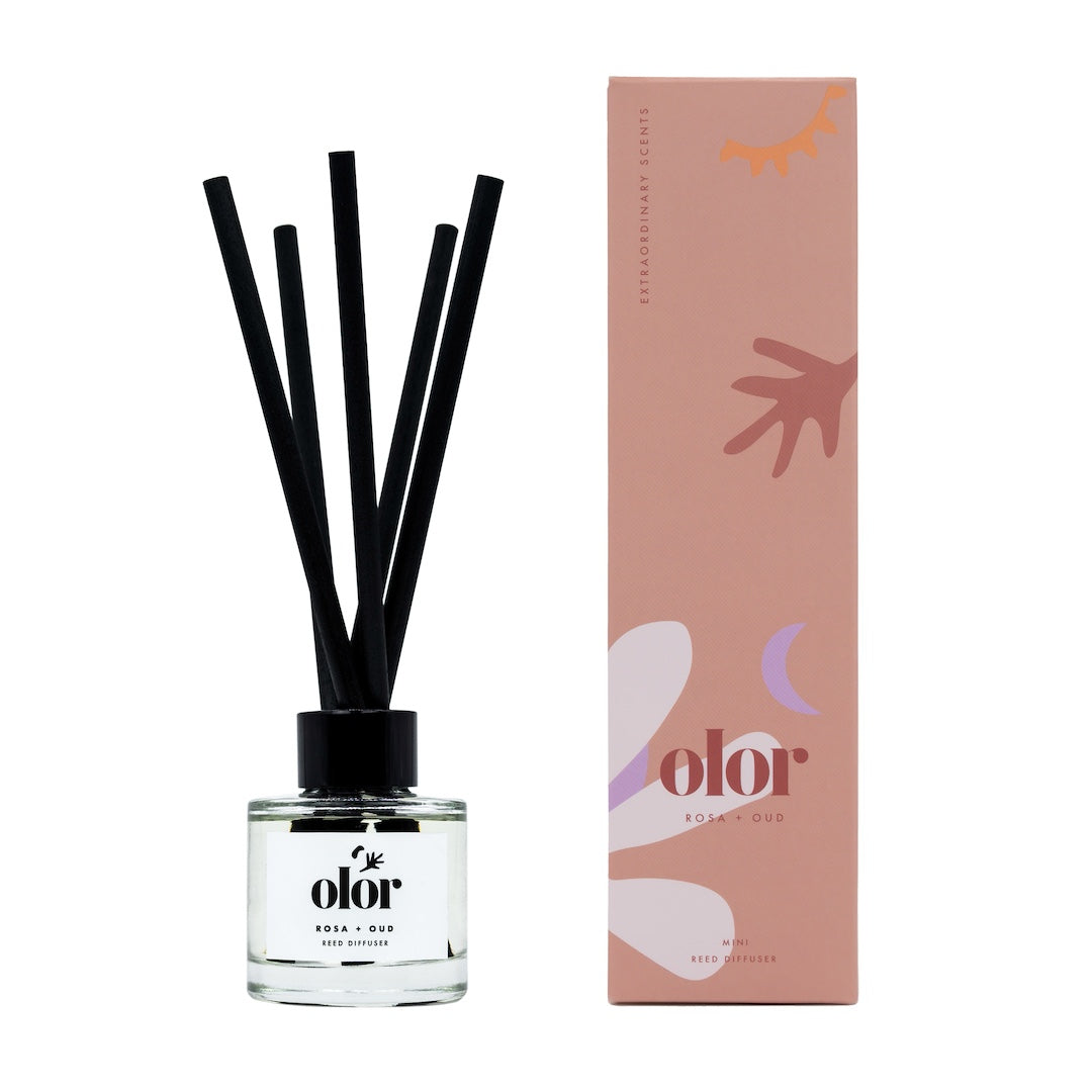 Rosa + Oud Mini Reed Diffuser