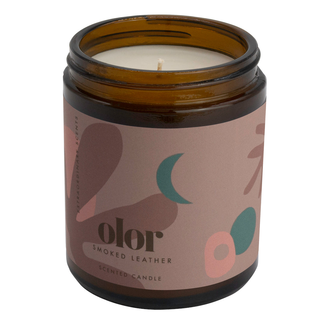 Smoked Leather Jar Candle