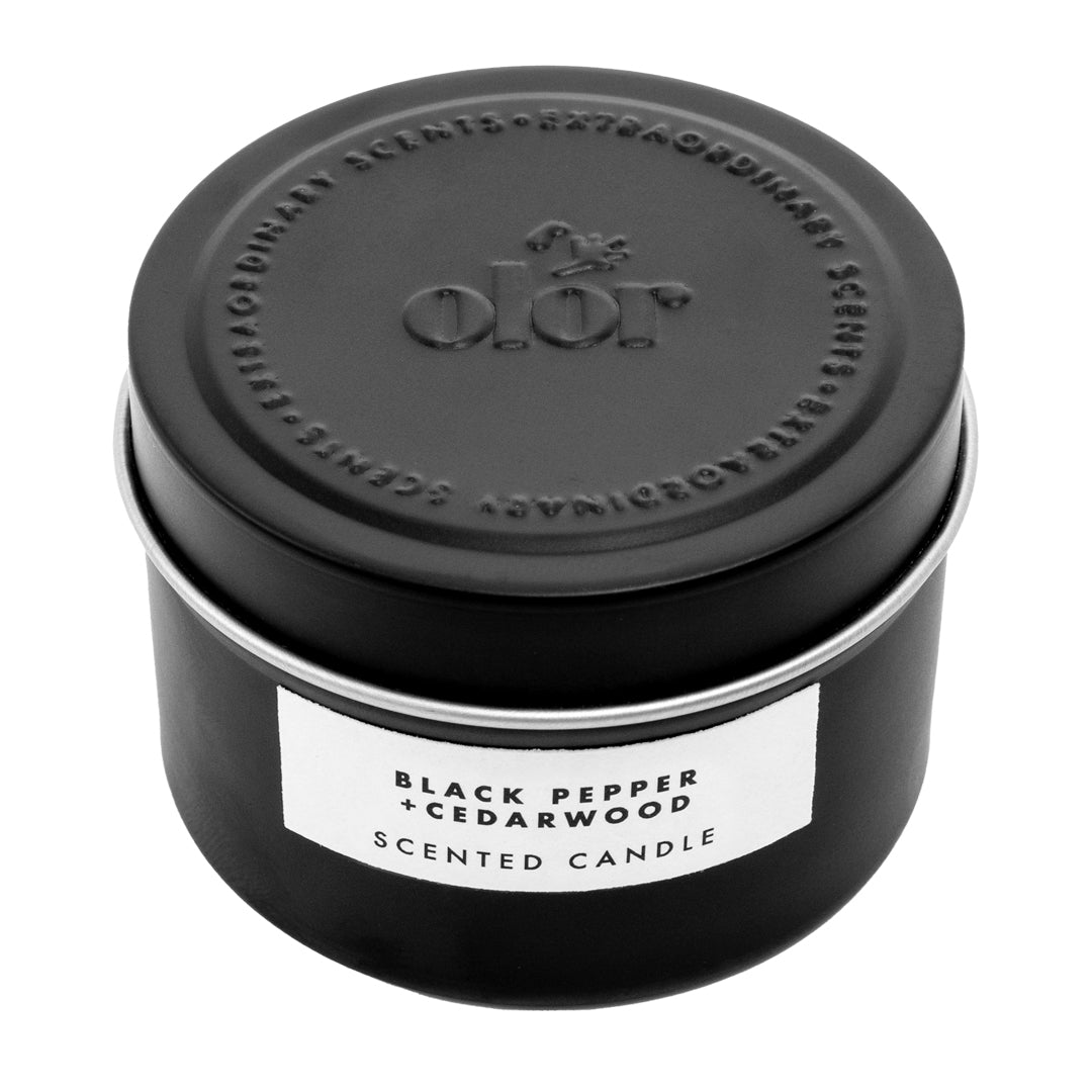 Black Pepper + Cedarwood Travel Candle